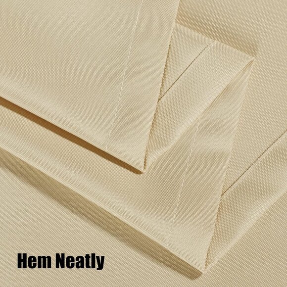 Waterproof Outdoor Curtains for Patio, Premium Thick Privacy (Cream) 53Wx84L - Picture 2 of 6